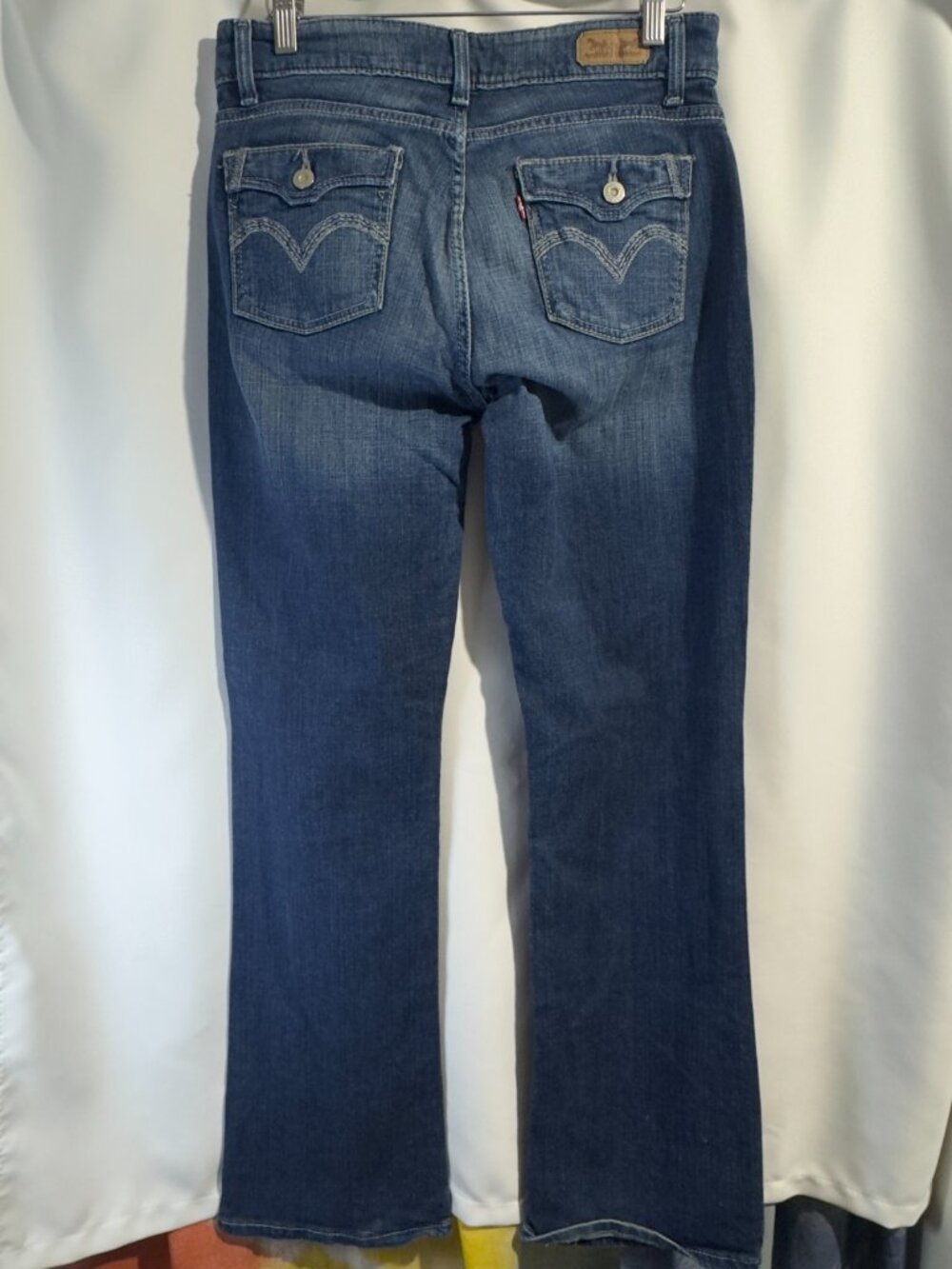 Levi's 529 Curvy Bootcut Stretch Women's size 10L Denim Blue Jeans Medium Wash
